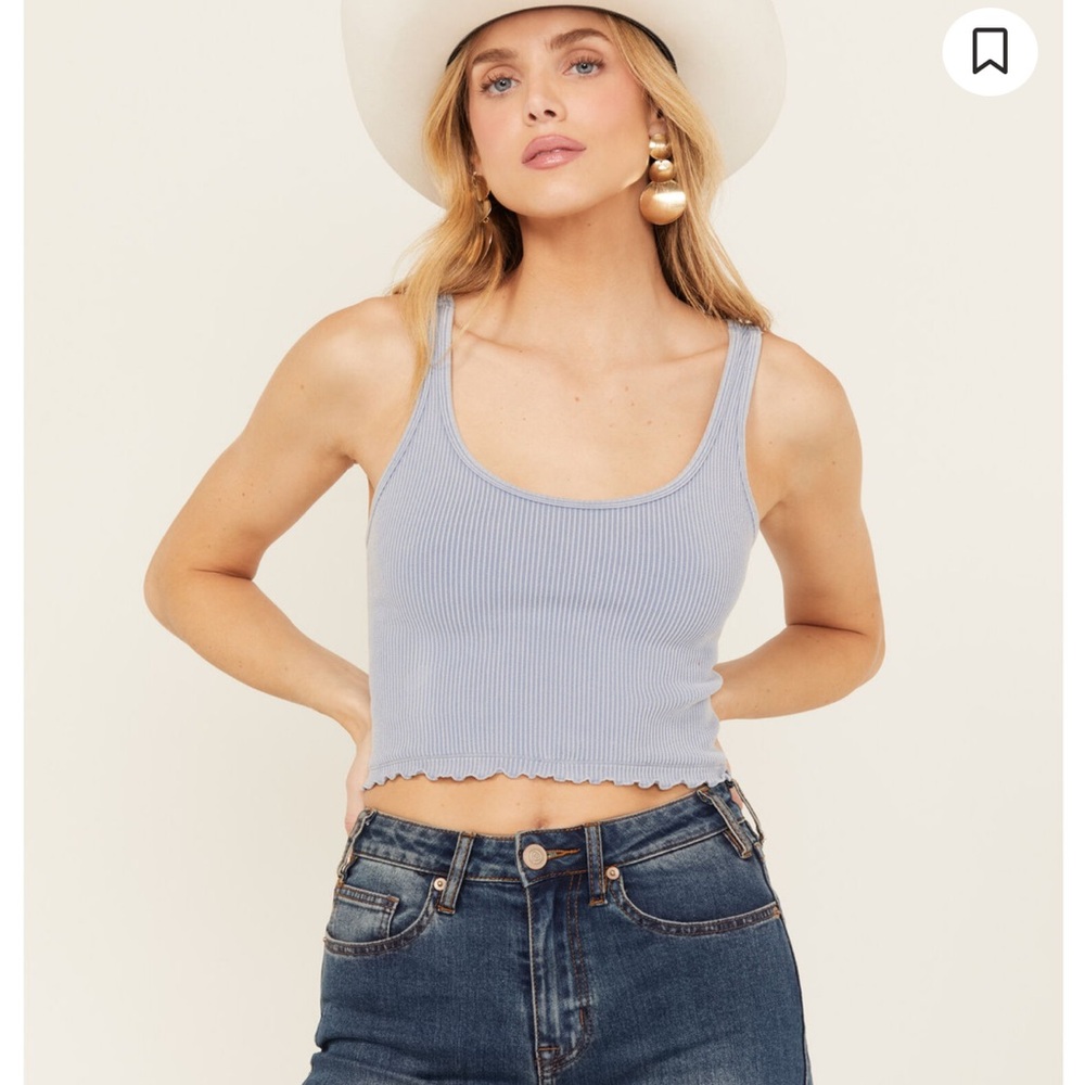 Boot barn ribbed crop top. Worn once. Size m-L